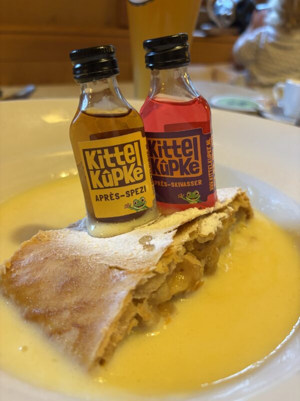 Kittelkupke in apfelstrudel